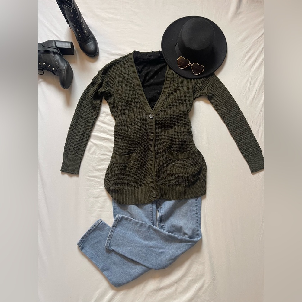 Dark Olive Green Women's Sweater